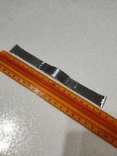 Bracciale Cinturino Completo Acciaio Inox Satinato Vintage Anni 70 80 - 20mm 