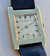 Vintage Watch Vacheron & Costantin Tank Brick Solid Gold 18 Kt Cal 1001 458/3b
