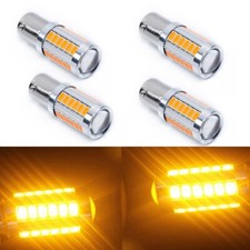 4Pcs Ambre 1156PY BAU15S PY21W