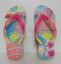 Ciabatte infradito HAVAIANAS donna fantasia giallo rosa numero EU 39/40