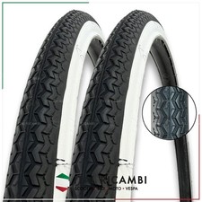 COPPIA COPERTONI BICI DONNA 26 X 1 3 8 BIANCO NERO 37 590