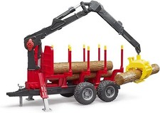 bruder U02252 Rimorchio forest.con 4 tronchi