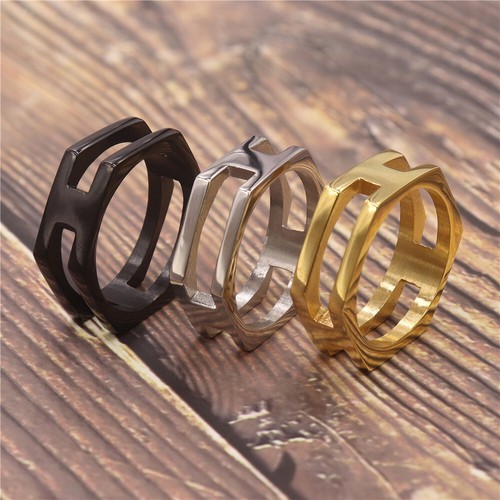 Anello uomo poligono - uomo,