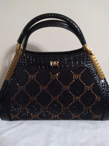 Borsa donna nera scintillante