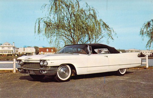 Cartolina cadillac cabrio - cadillac,