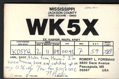 Scheda radio qsl - cb,