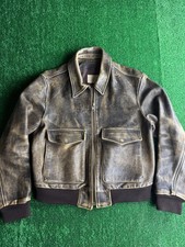 Giacca Vintage in Vera Pelle vissuta Made in Italy aviatore pilota G-1 Taglia XL