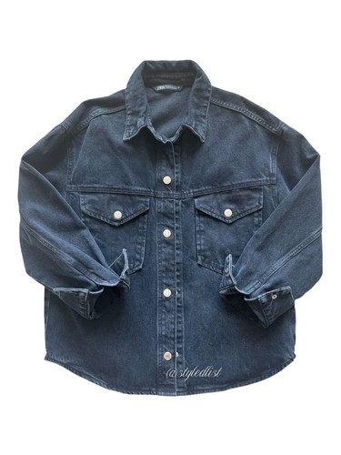 Giacca camicia denim oversize