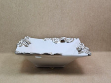 st.etienne svuotatasche quadratao porcellana con decoro platino cm 12,5