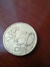 Moneta 50 cent di Euro Grecia 2002 con F nella stella 