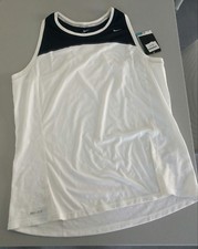 Nike Womens Running DRI FIT XL Canotta Maglia  Fitness - Corsa - Bianca - White