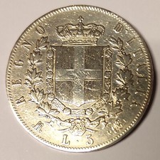 REGNO D'ITALIA 5 lire 1874