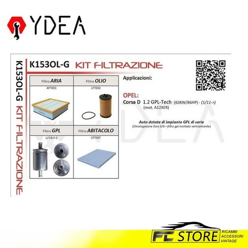 Kit tagliando filtri opel - kit,