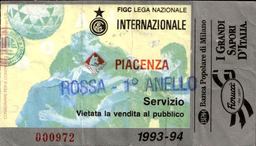 Biglietto calcio - biglietto,
