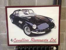 MANIFESTO VINTAGE IL CAVALLINO RAMPANTE LTD CON CORNICE 