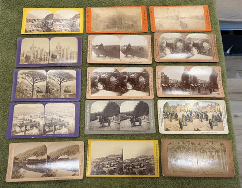 Lotto carte stereoview - carte,