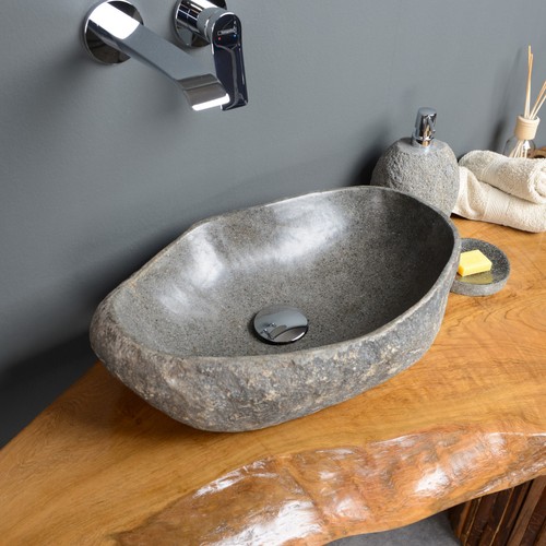 Lavabo pietra naturale con - naturale,