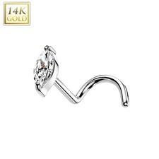 Piercing Nasale Oro Bianco 14