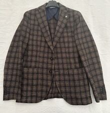 MANUEL RITZ GIACCA 46 QUADRETTI COLOR Nero/Beige!!