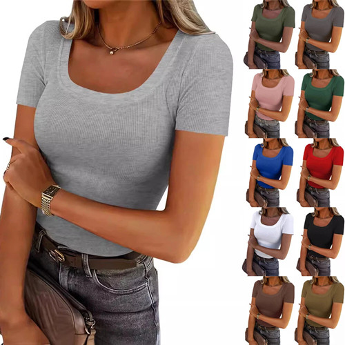 Top donna slim fit - , scoop