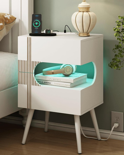 Comodino moderno bianco con