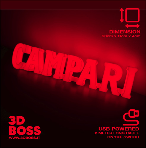 Insegna luminosa campari - insegna,