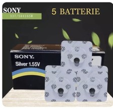 5x Sony 337 Pila Batteria Orologio Mercury Free Silver Oxide SR416SW Japan 1.55V