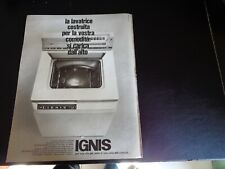 Advertising Italian Pubblicità Werbung, 1967 ignis lavatrice carica dall'alto 
