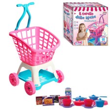 Carrello Supermercato Giocattolo spesa per Bambini con accessori 51x30x28 cm