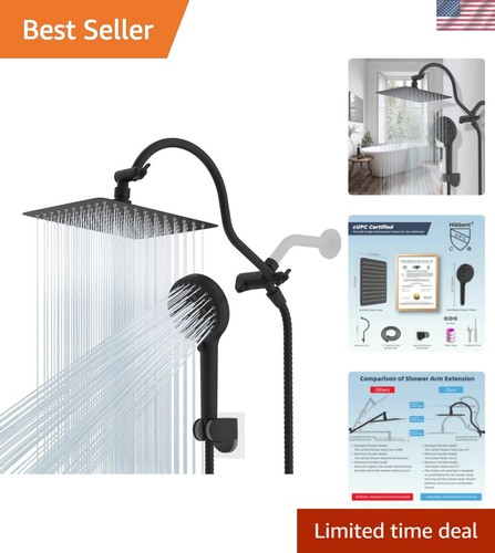 Combo soffione doccia nero