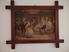 Coppia di quadri antichi su tela. Scene dall’opera Carmen, fine 800 – inizio 900