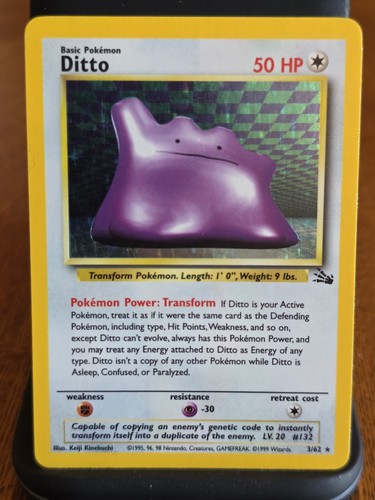 Pokémon tcg ditto holo 62 - pokémon, 3/62