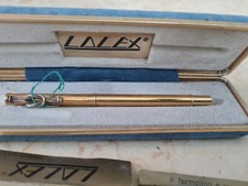 PENNA LALEX  A SFERA FERMAGLIO ARGENTO MASSICCIO Placcato 925 ORO 24KT  Vintage