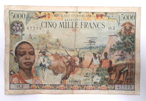 Banconota 5000 franchi - banconota,