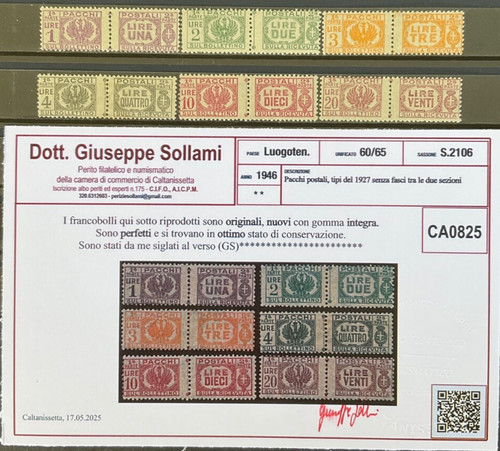 Regno 1946 luogotenenza pacchi