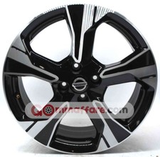 4 cerchi lega nissan micra renault clio  r17 nero diamantato lt005103