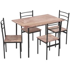 HOMCOM Set 5 Pezzi Tavolo e