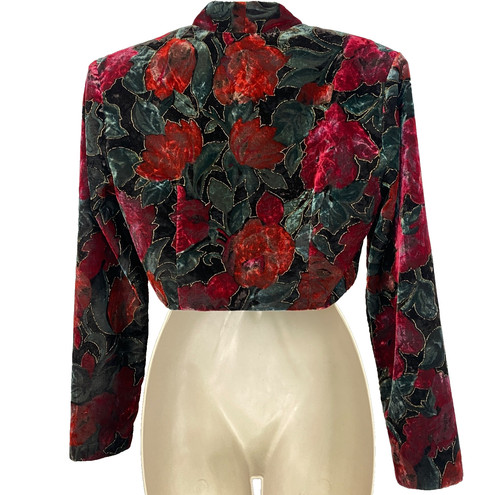 Giacca bolero velluto rosso