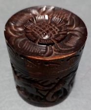 Portagioie indiano in legno intagliato a mano - Vintage