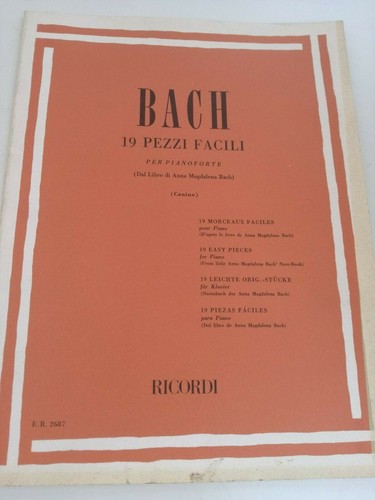 Bach pezzi facili - bach,