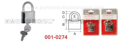 Lucchetto totalmente inox arco - lucchetto,