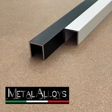 Profilo U Verniciato Estern. Canalina Alluminio 25 x 25 x 2 Diverse Lunghezze