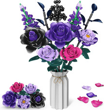 Set Bouquet Di Fiori, 701 PCS Piante Decorative Flowers Botaniche Con Rose Viola
