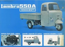 DEPLIANT BROCHURE INNOCENTI LAMBRETTA MOTOCARRO LAMBRO 550 A (E20)