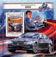 A8502 - SIERRA LEONE - Foglio timbro - 2016 AUTO BMW