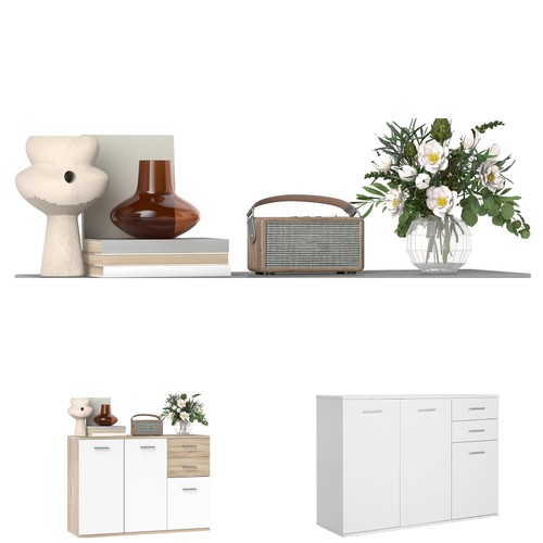 Homcom credenza moderna - con, 3