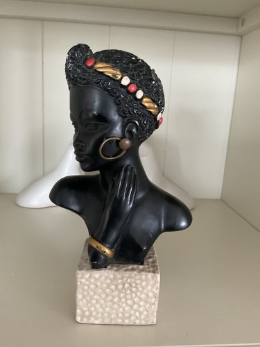 1930 chalkware bust - chalkware, an