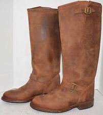 Stivali equitazione donna BUTTERO Italy Engineer alti in pelle marrone al ginocchio taglia 10