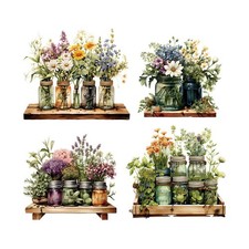 Vasi Fiori Colorati 4pz Piante