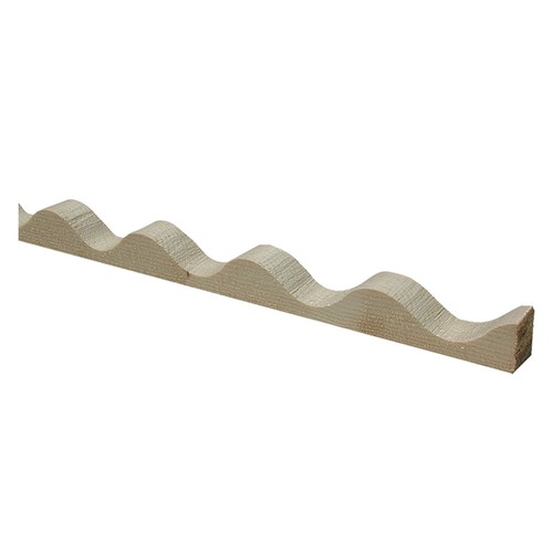Profilo legno ondulato - legno, cm